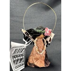 Hawaii The Ona Tapa Guardian Angel 6" Hawaiian Keep Safe Ornament Shelf Sitter
